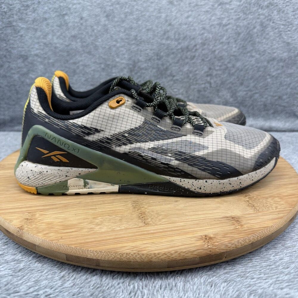 Reebok Nano X1 Shoes Womens Size 7.5 Gray Nat Geo Camo Training Sneakers GX3697